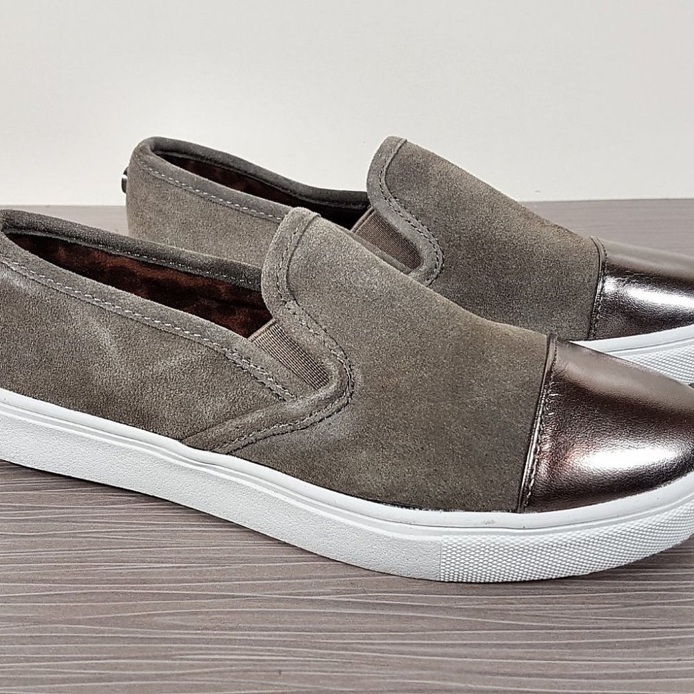 Steve Madden 'Jemuse' Slip-On Sneaker Taupe Suede Womens Size 4